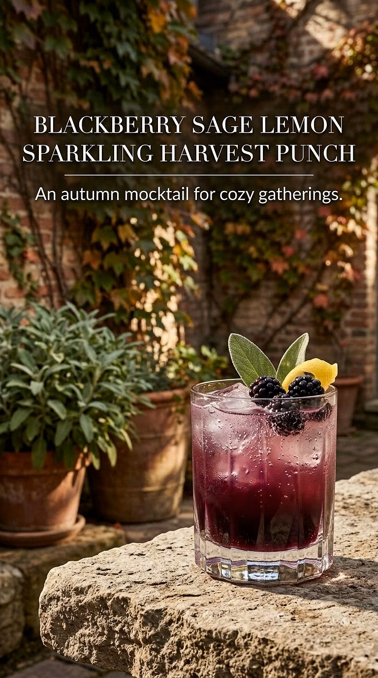 Blackberry Sage Lemon Sparkling Harvest Punch