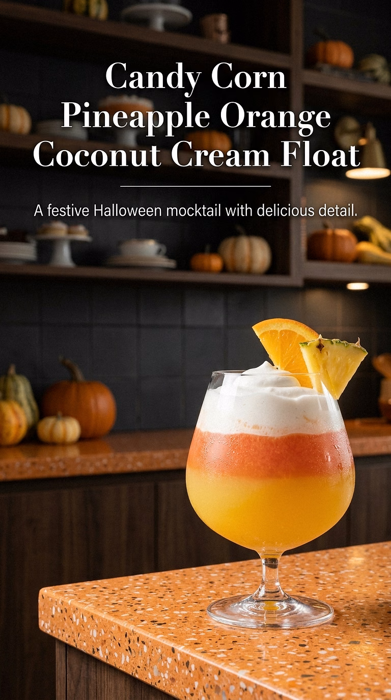 Candy Corn Pineapple Orange Coconut Cream Float
