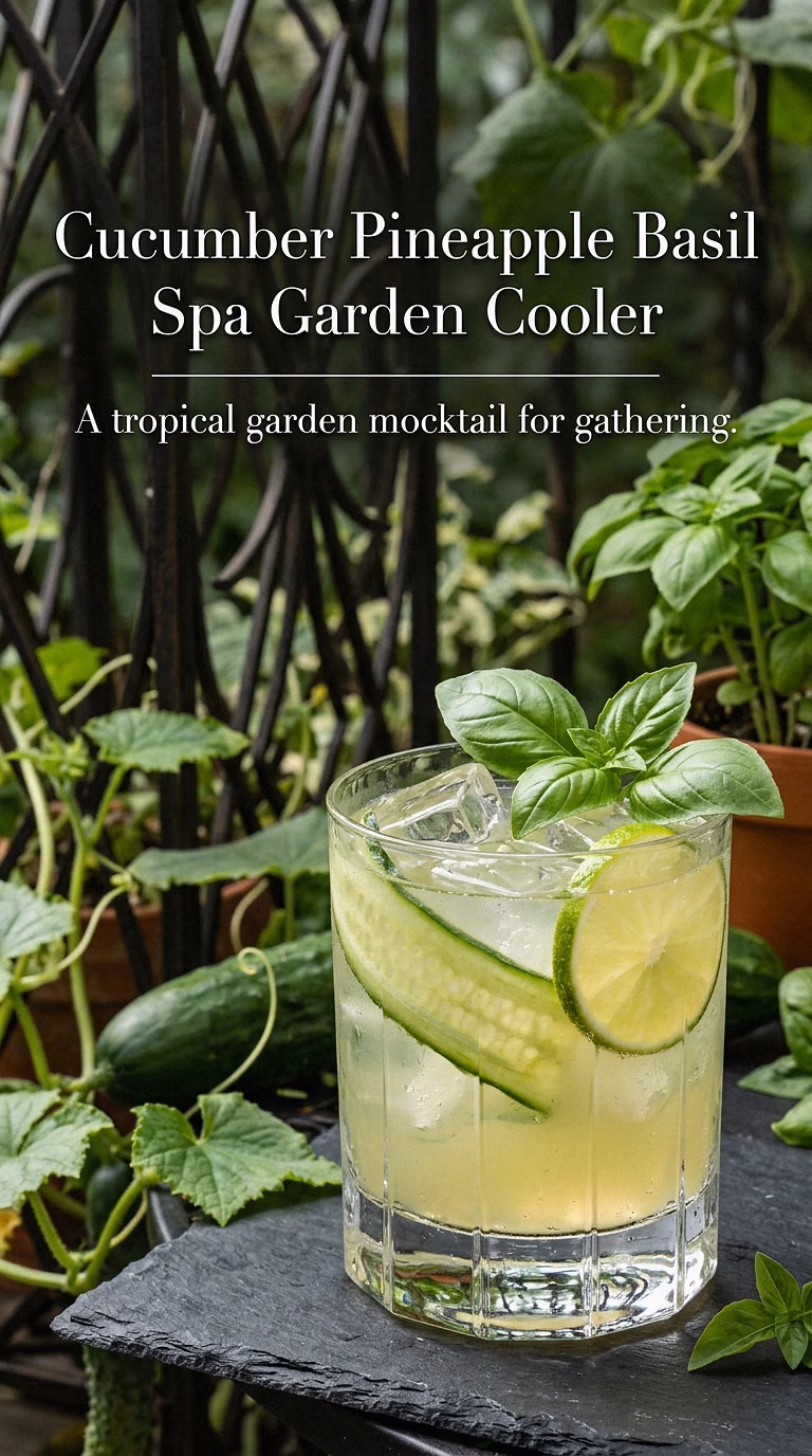 Cucumber Pineapple Basil Spa Garden Cooler