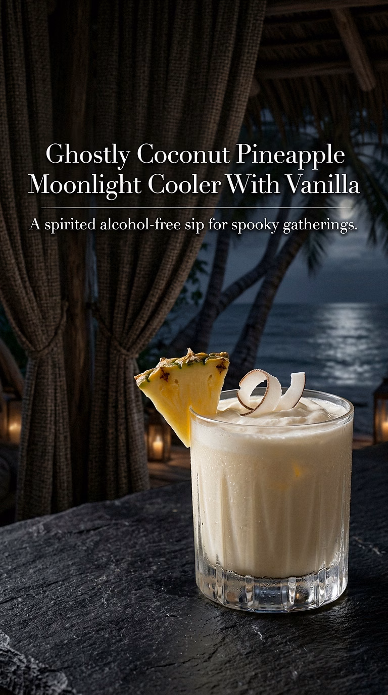 Ghostly Coconut Pineapple Moonlight Cooler With Vanilla
