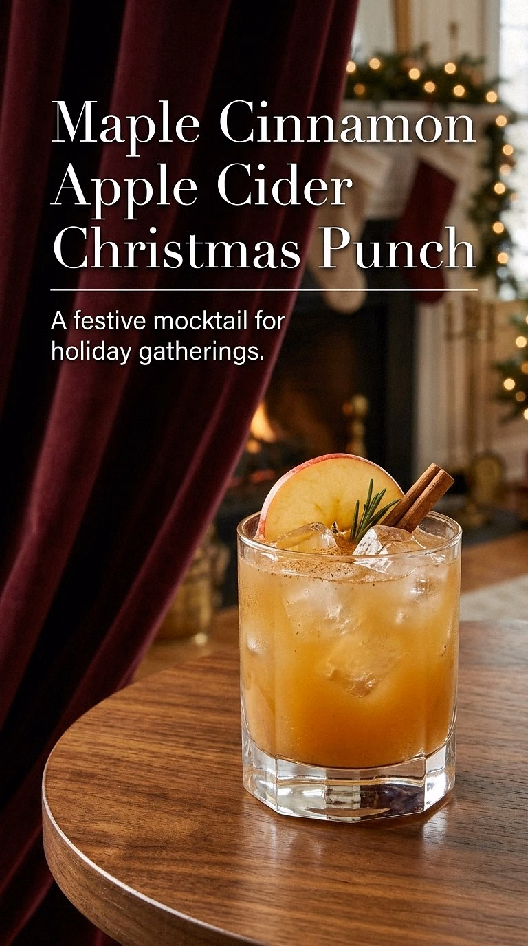 Maple Cinnamon Apple Cider Christmas Punch