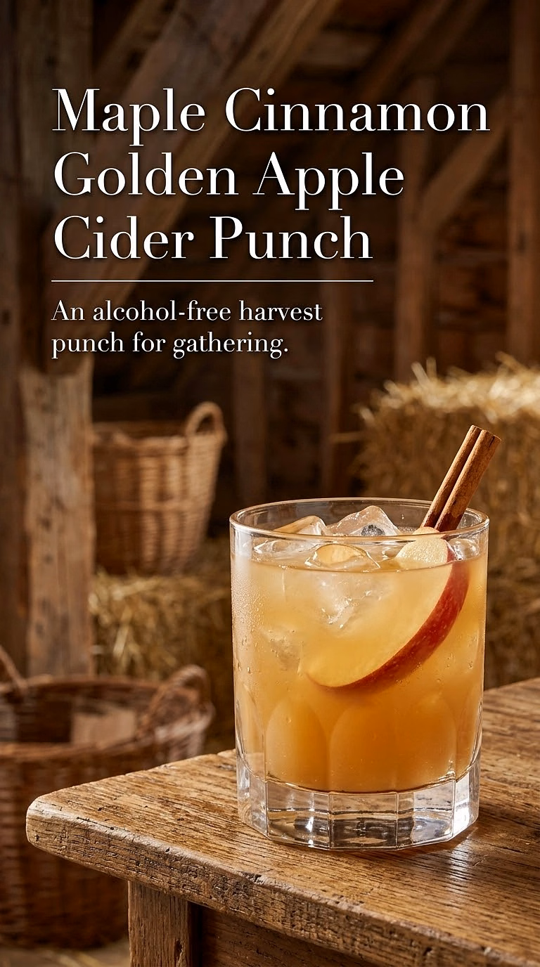 Maple Cinnamon Golden Apple Cider Punch
