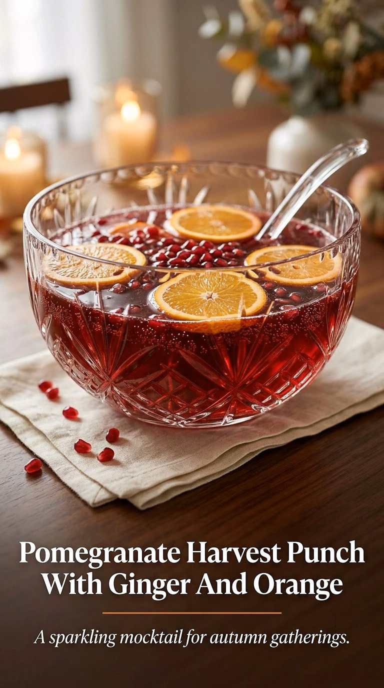Pomegranate Harvest Punch With Ginger And Orange