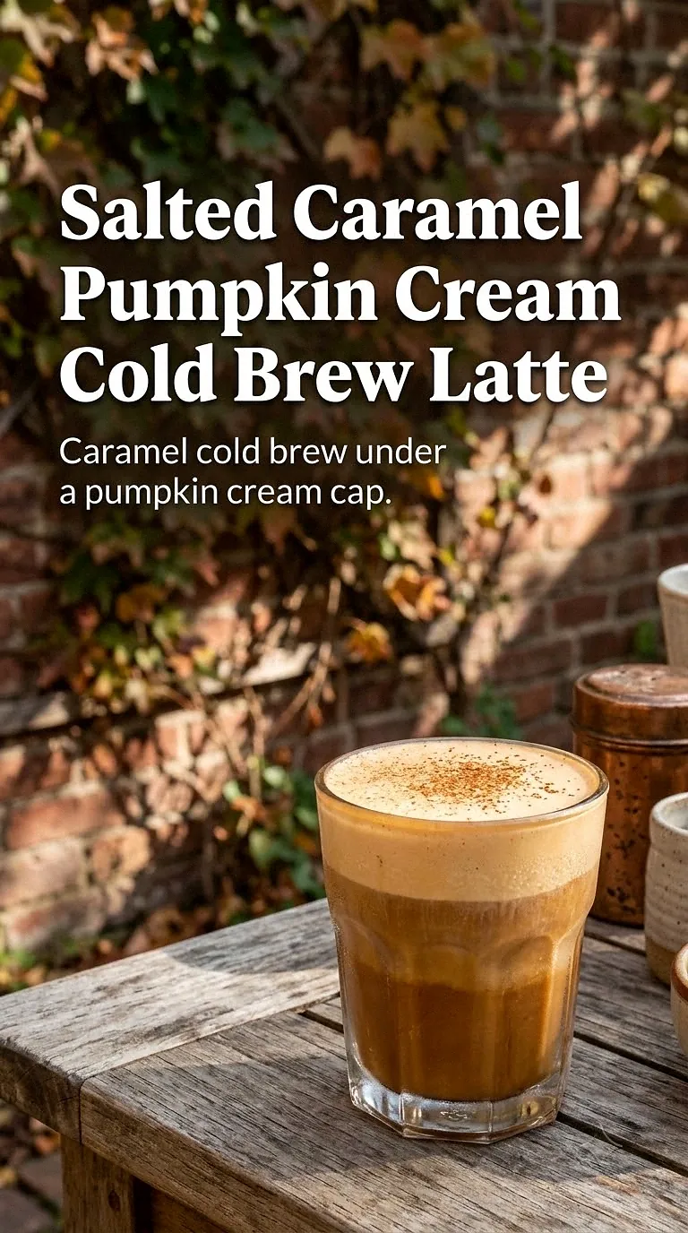 Salted Caramel Pumpkin Cream Cold Brew Latte
