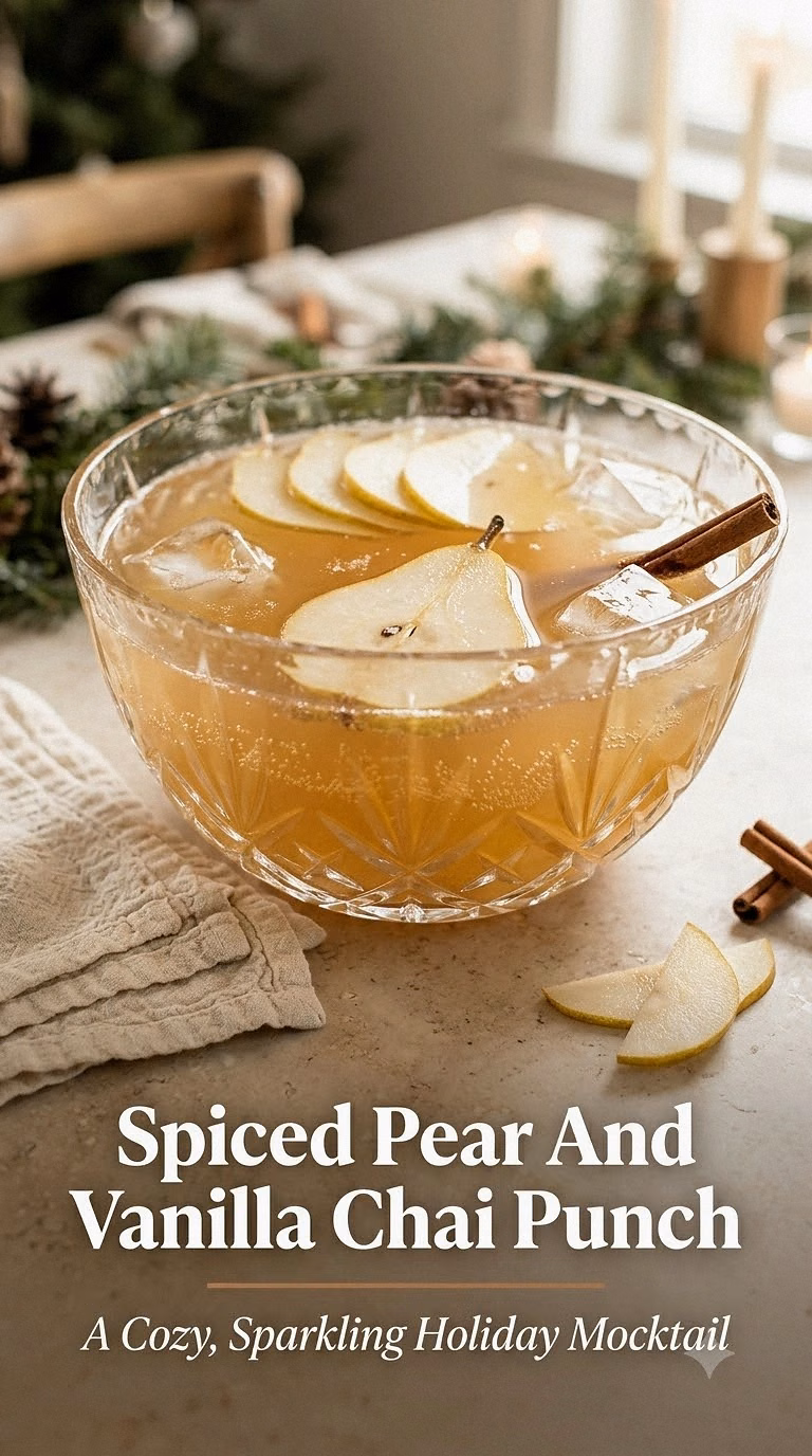 Spiced Pear And Vanilla Chai Punch