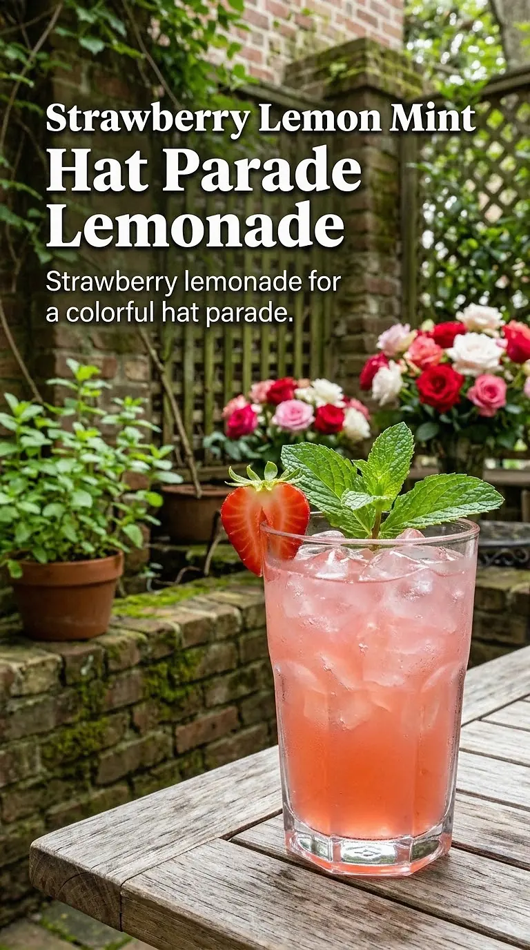Strawberry Lemon Mint Hat Parade Lemonade