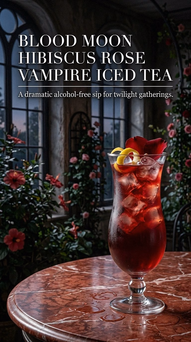 Blood Moon Hibiscus Rose Vampire Iced Tea