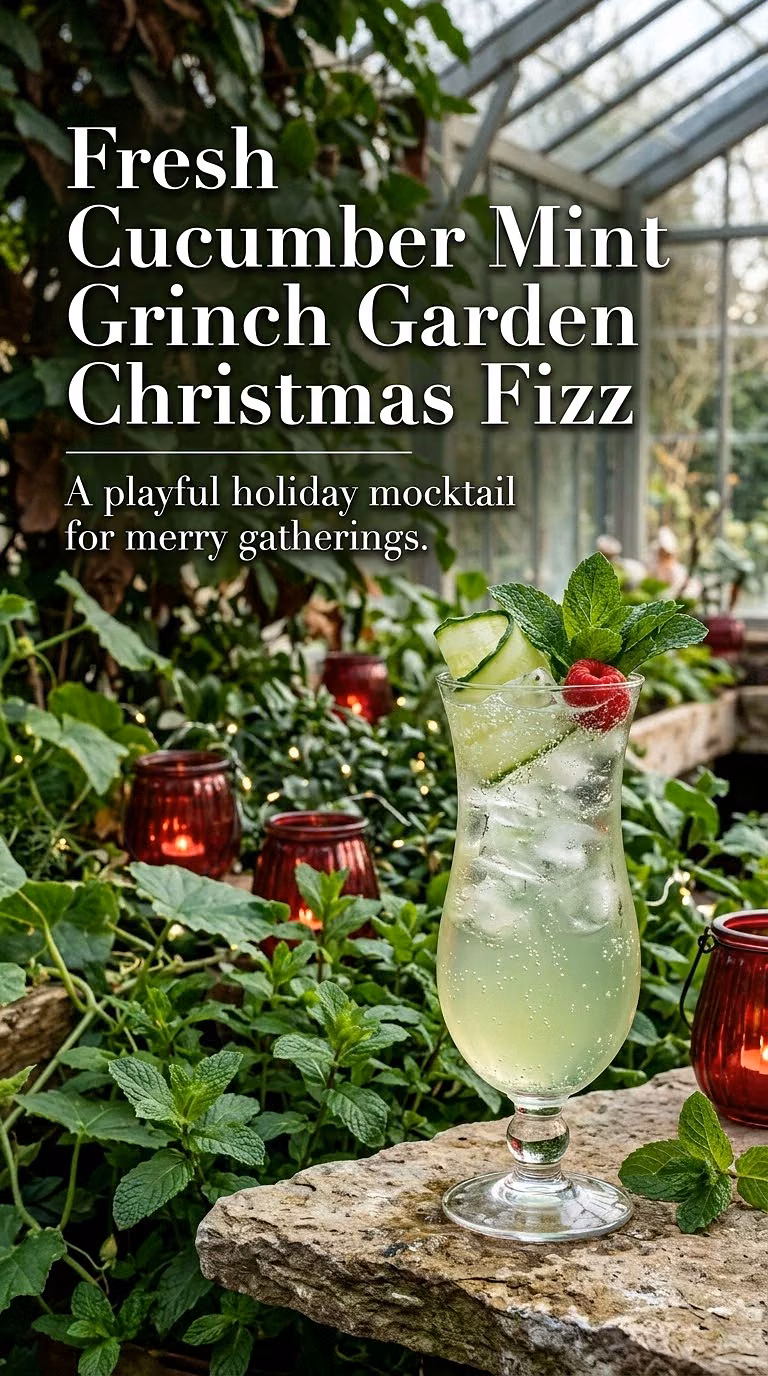 Fresh Cucumber Mint Grinch Garden Christmas Fizz