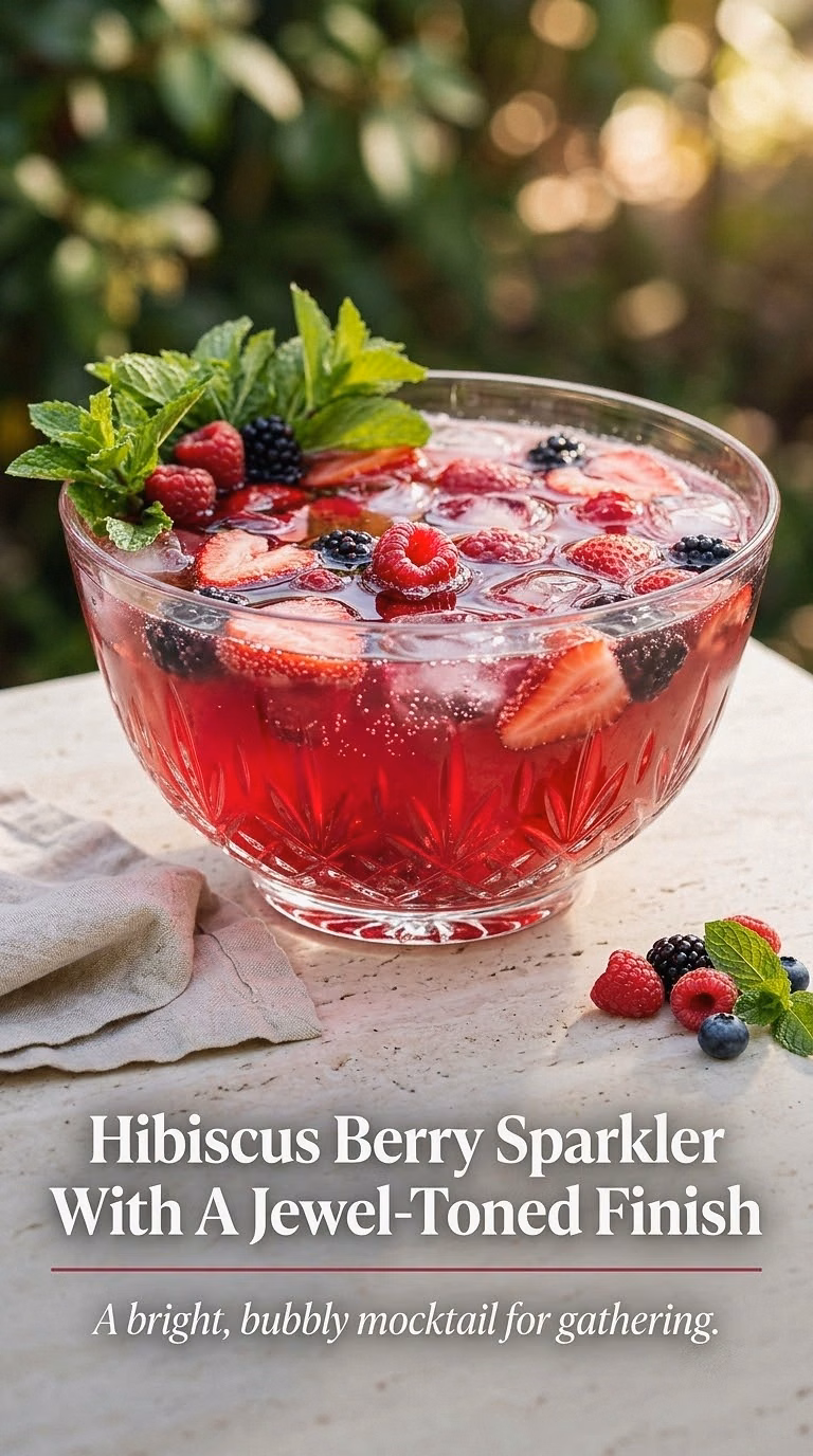Hibiscus Berry Sparkler With A Jewel-Toned Finish