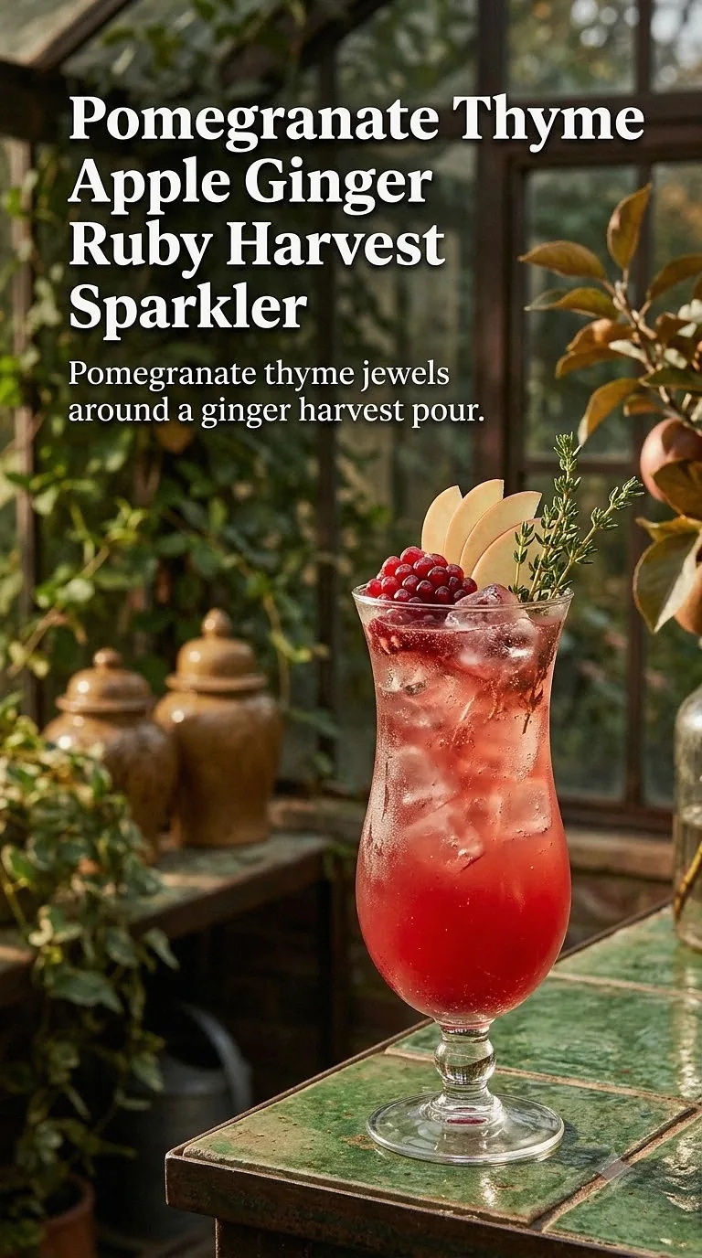 Pomegranate Thyme Apple Ginger Ruby Harvest Sparkler