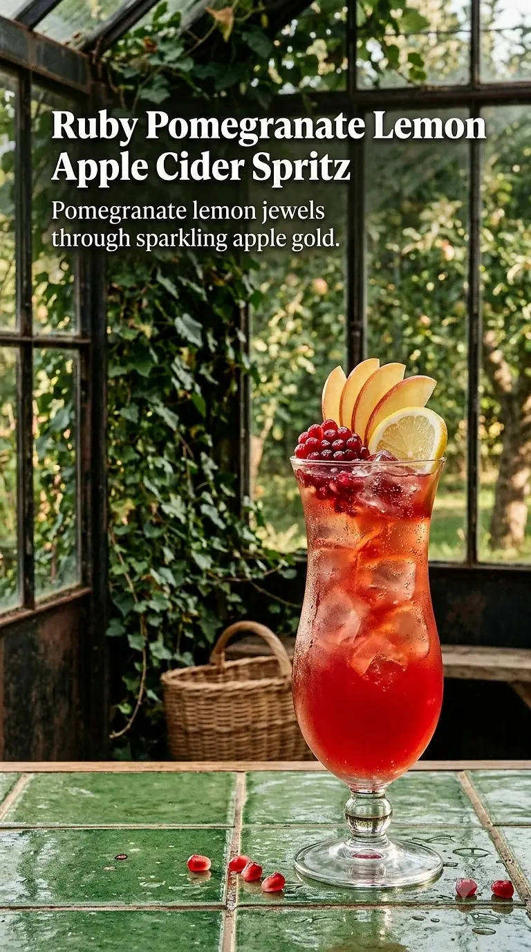 Ruby Pomegranate Lemon Apple Cider Spritz