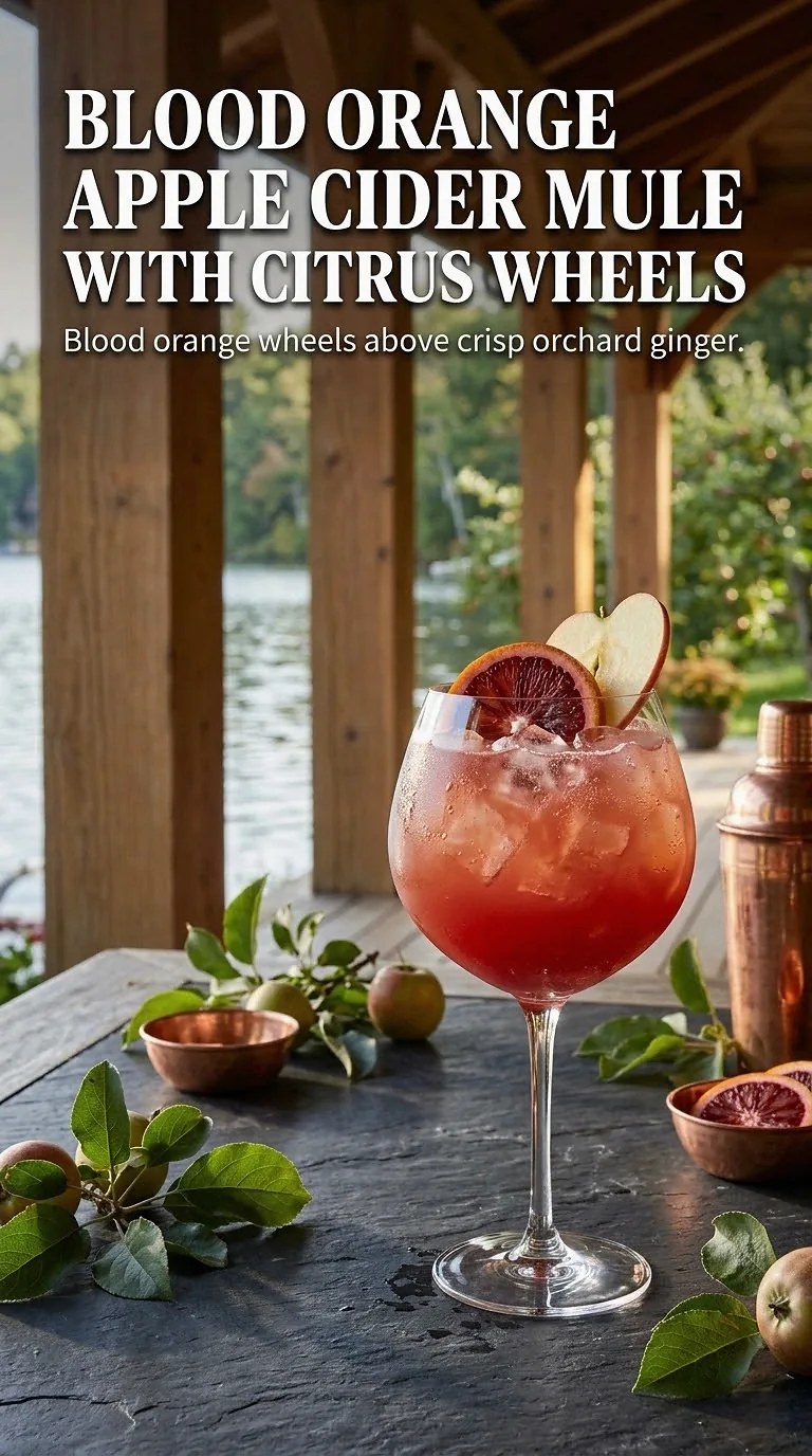 Blood Orange Apple Cider Mule With Citrus Wheels