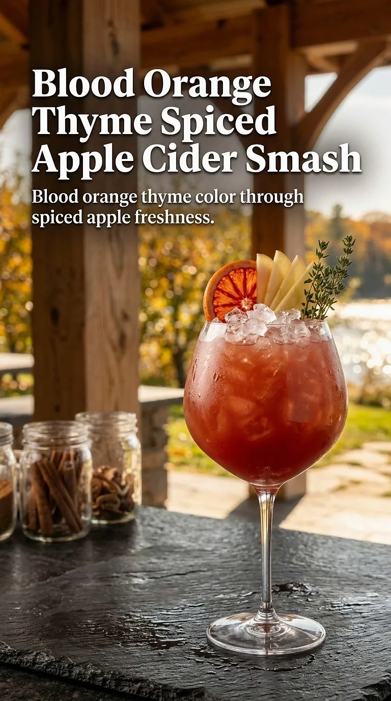 Blood Orange Thyme Spiced Apple Cider Smash