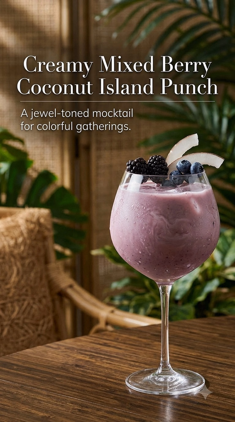 Creamy Mixed Berry Coconut Island Punch