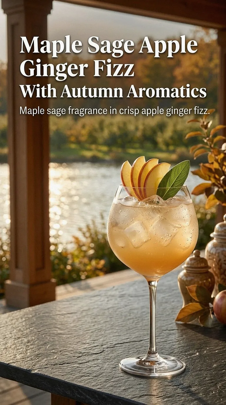 Maple Sage Apple Ginger Fizz With Autumn Aromatics