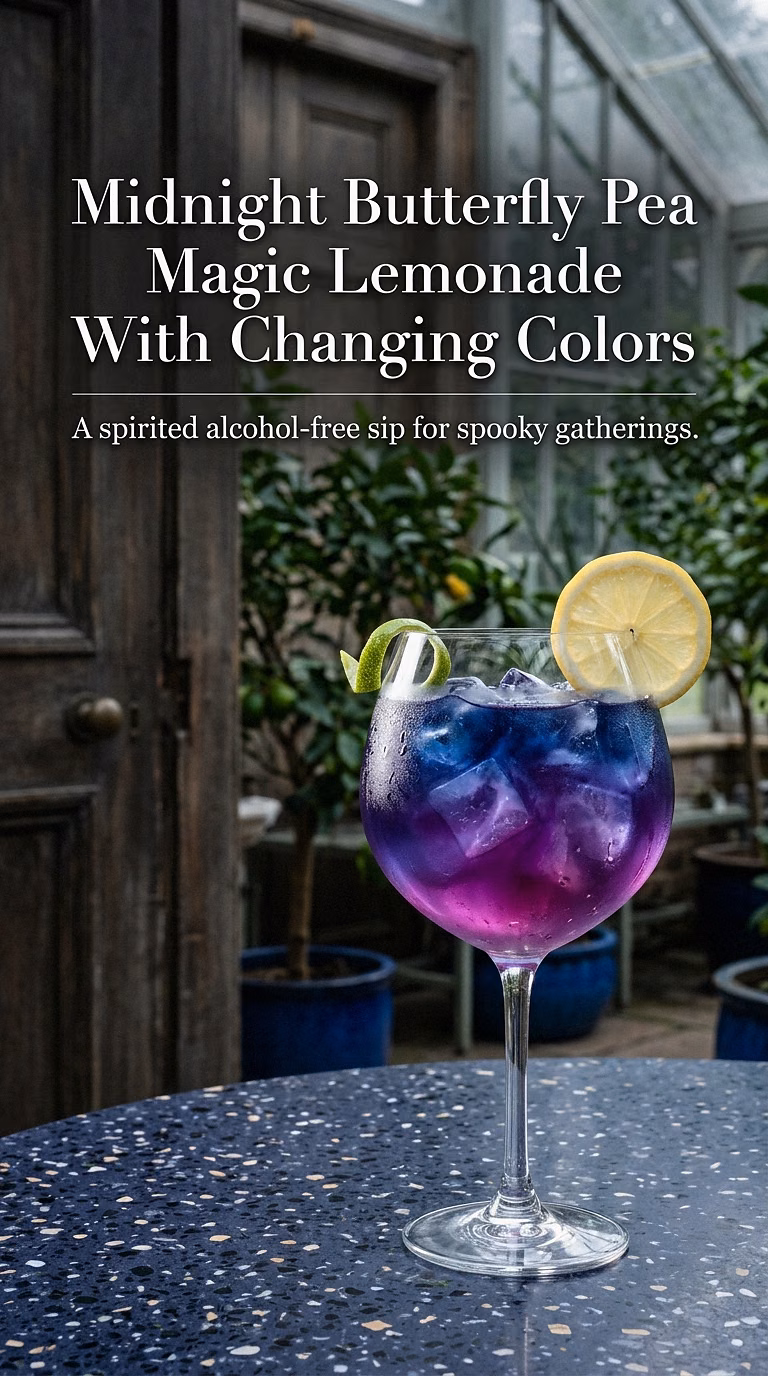 Midnight Butterfly Pea Magic Lemonade With Changing Colors