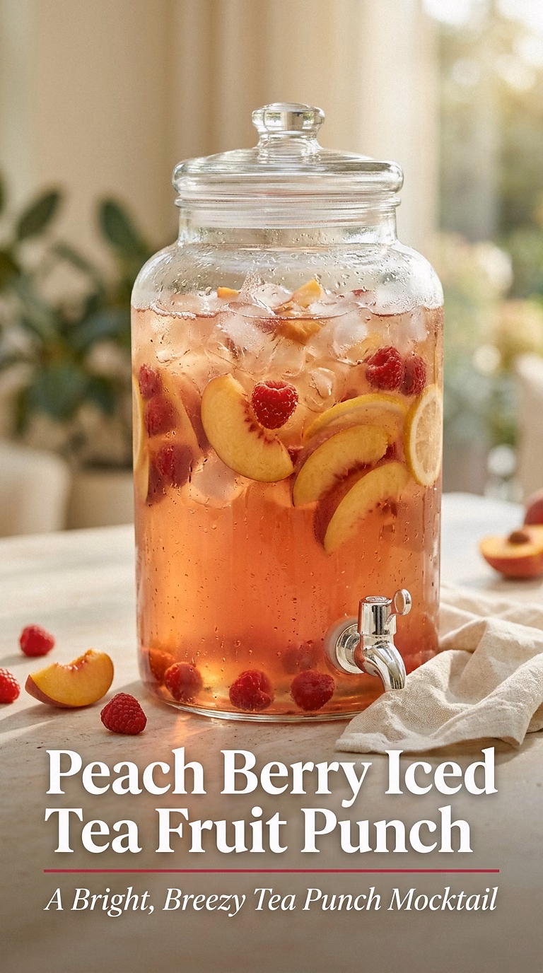 Peach Berry Iced Tea Fruit Punch