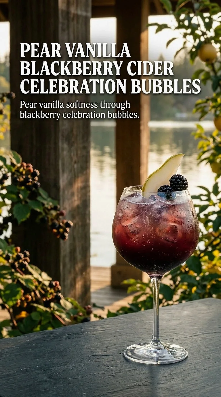 Pear Vanilla Blackberry Cider Celebration Bubbles