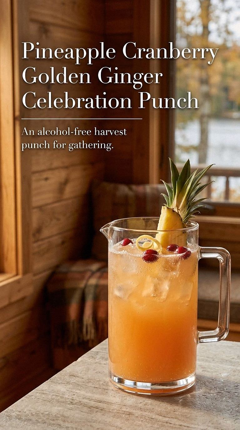 Pineapple Cranberry Golden Ginger Celebration Punch