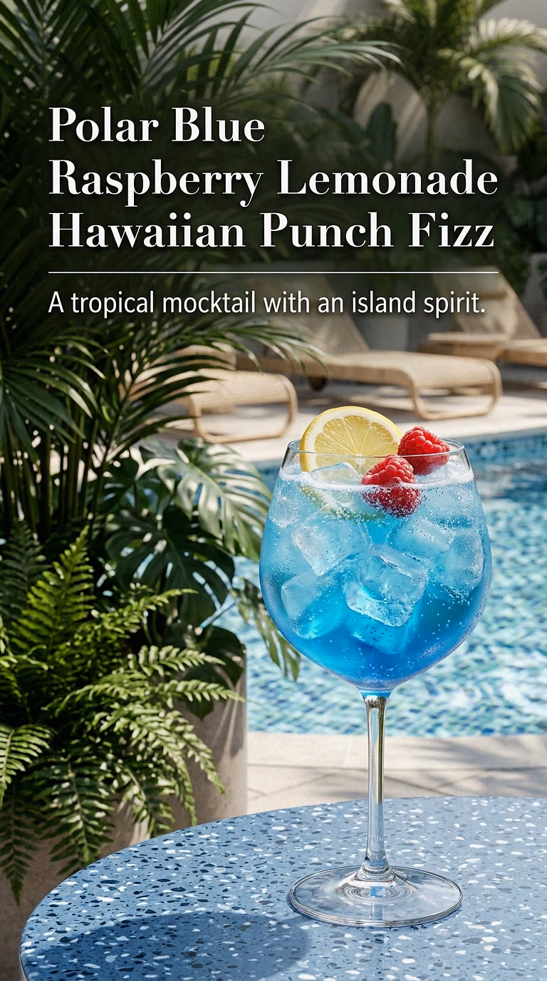 Polar Blue Raspberry Lemonade Hawaiian Punch Fizz