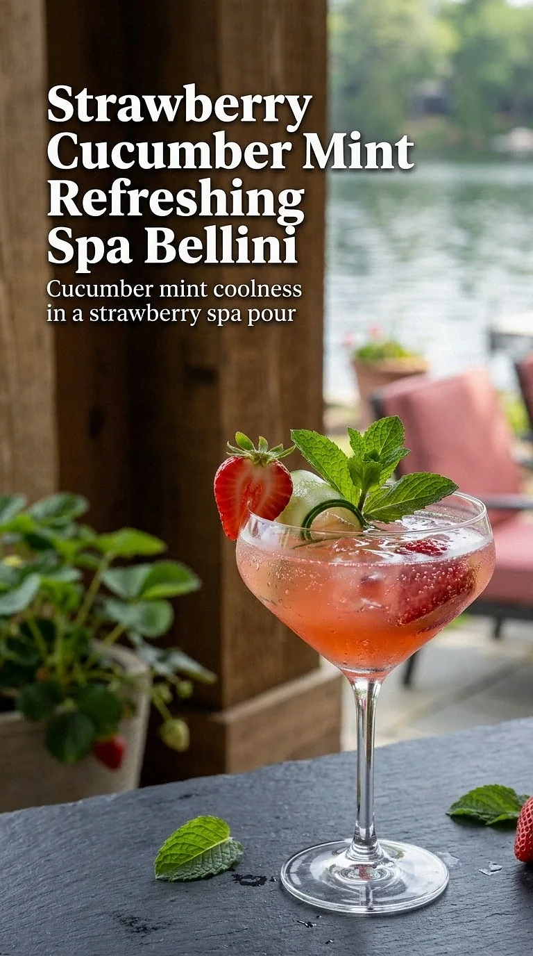Strawberry Cucumber Mint Refreshing Spa Bellini