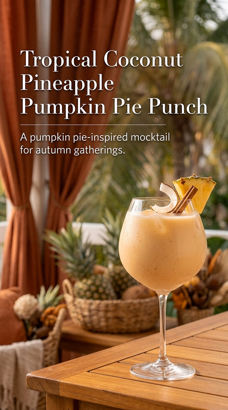Tropical Coconut Pineapple Pumpkin Pie Punch