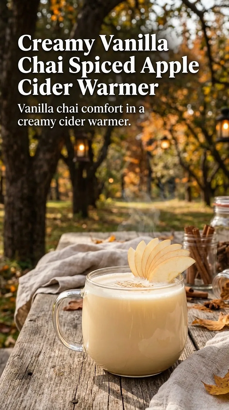 Creamy Vanilla Chai Spiced Apple Cider Warmer