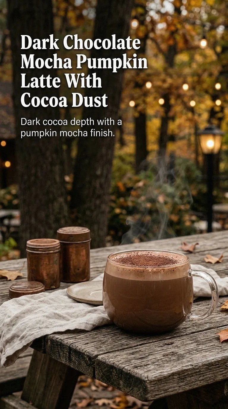 Dark Chocolate Mocha Pumpkin Latte With Cocoa Dust