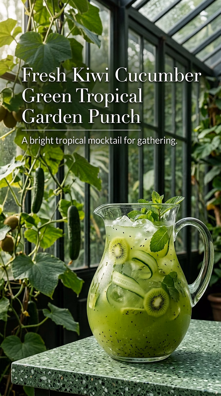 Fresh Kiwi Cucumber Green Tropical Garden Punch
