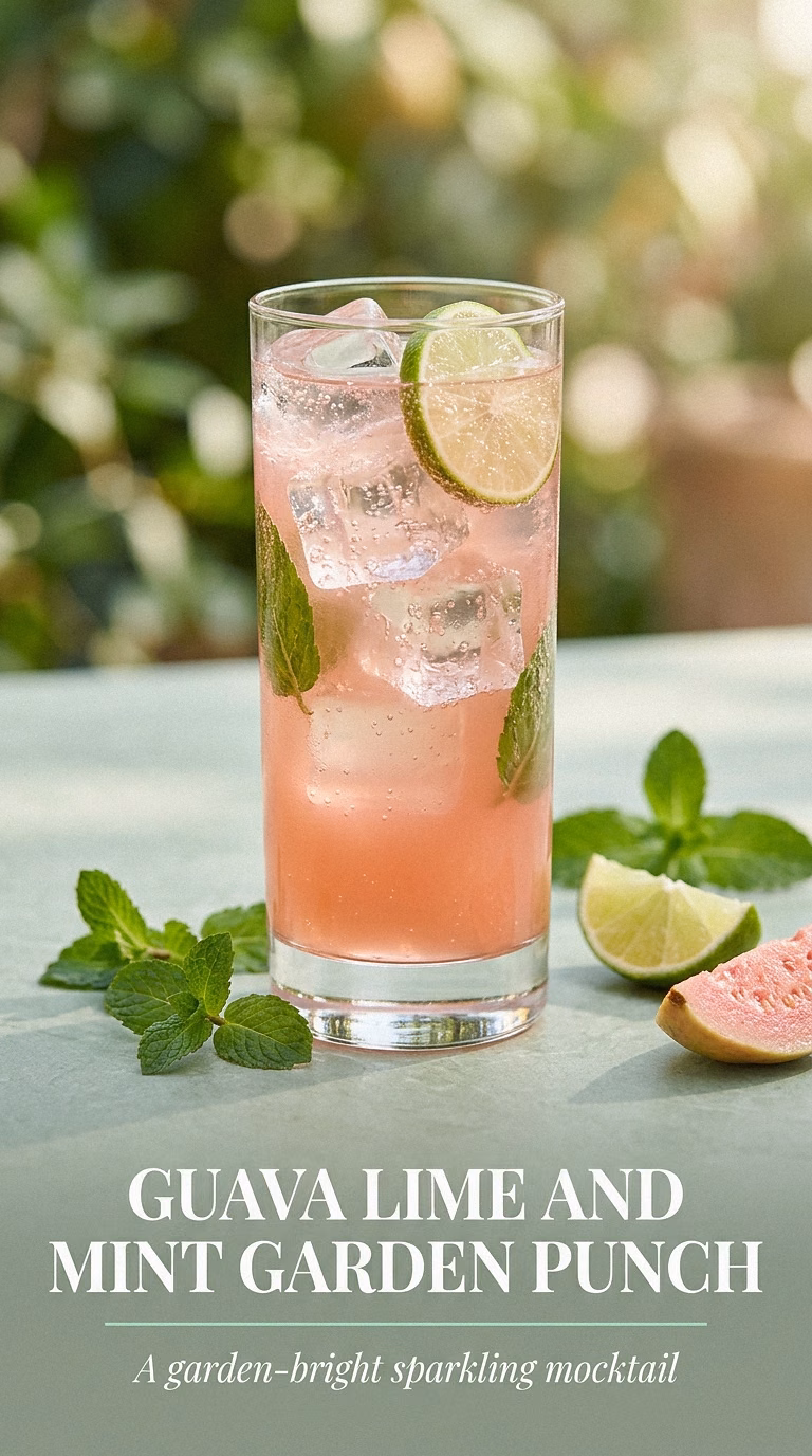 Guava Lime And Mint Garden Punch