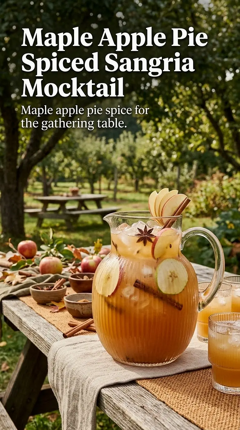 Maple Apple Pie Spiced Sangria Mocktail