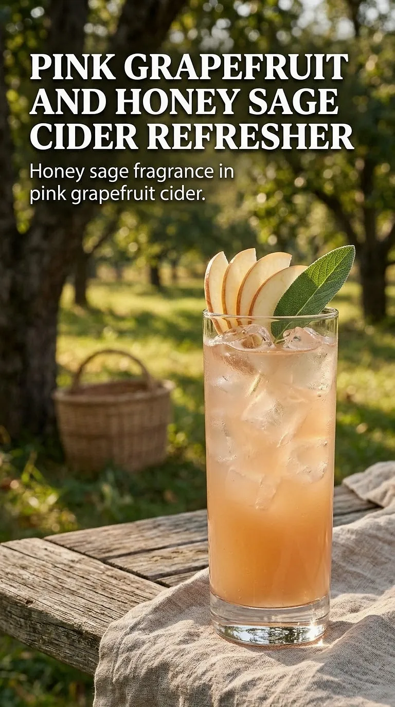 Pink Grapefruit And Honey Sage Cider Refresher