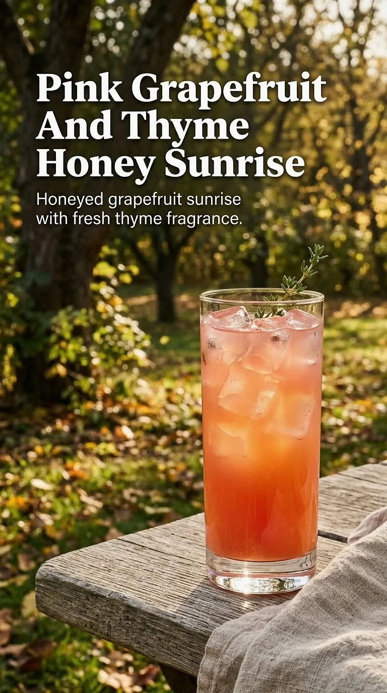 Pink Grapefruit And Thyme Honey Sunrise