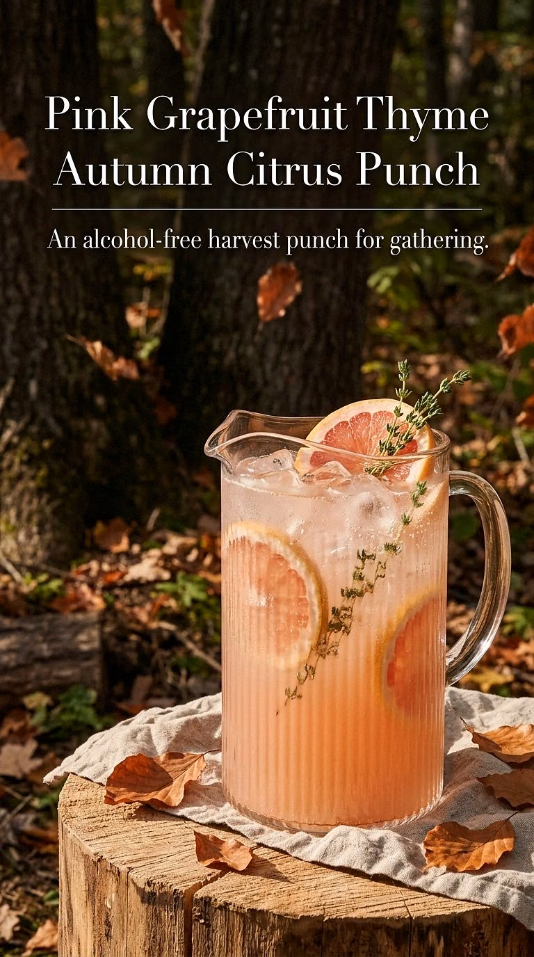 Pink Grapefruit Thyme Autumn Citrus Punch