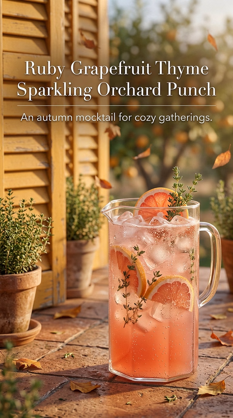 Ruby Grapefruit Thyme Sparkling Orchard Punch