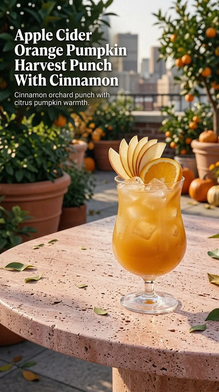 Apple Cider Orange Pumpkin Harvest Punch With Cinnamon