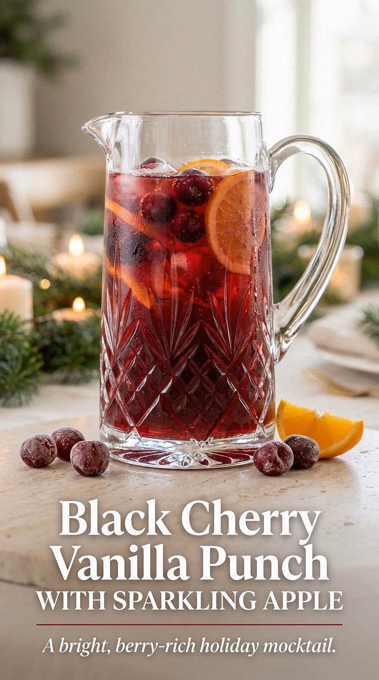 Black Cherry Vanilla Punch With Sparkling Apple