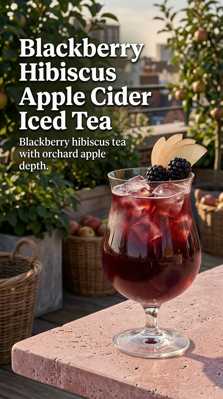 Blackberry Hibiscus Apple Cider Iced Tea