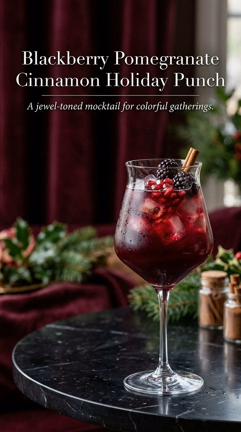 Blackberry Pomegranate Cinnamon Holiday Punch