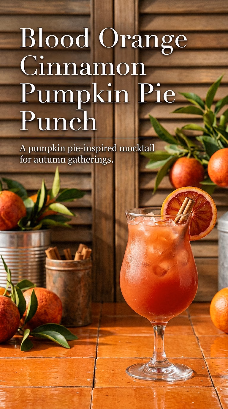 Blood Orange Cinnamon Pumpkin Pie Punch