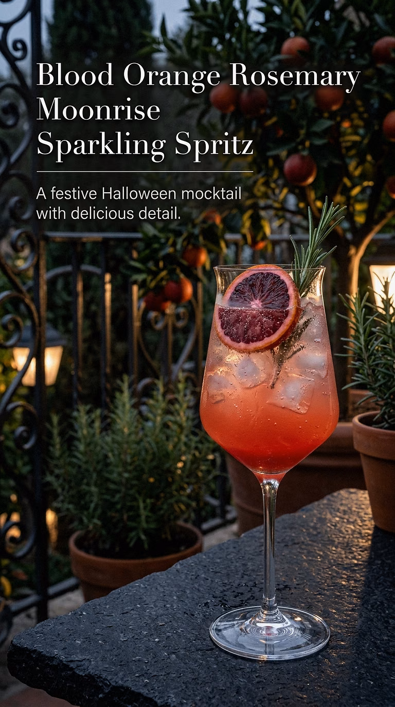 Blood Orange Rosemary Moonrise Sparkling Spritz