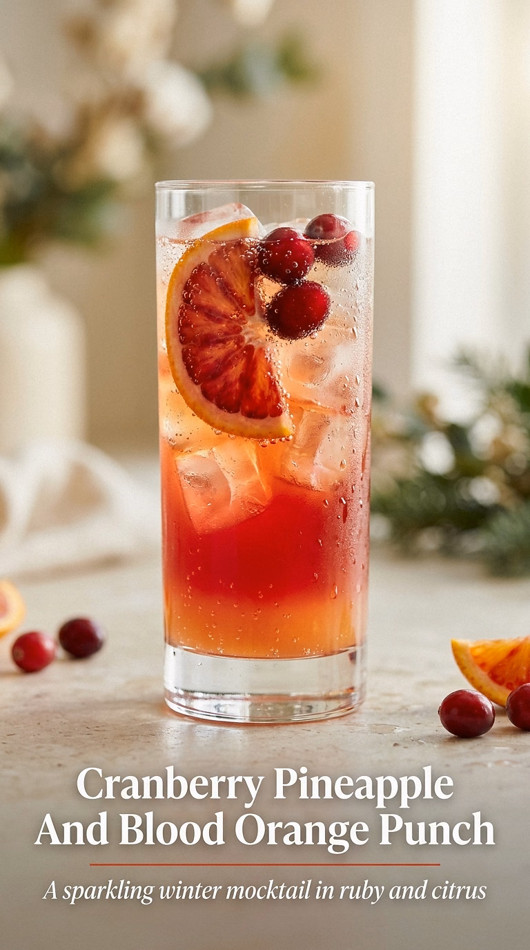 Cranberry Pineapple And Blood Orange Punch
