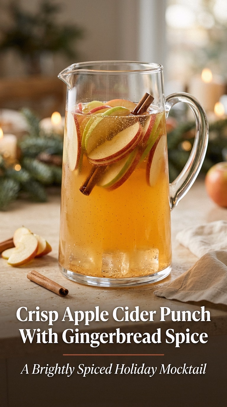 Crisp Apple Cider Punch With Gingerbread Spice