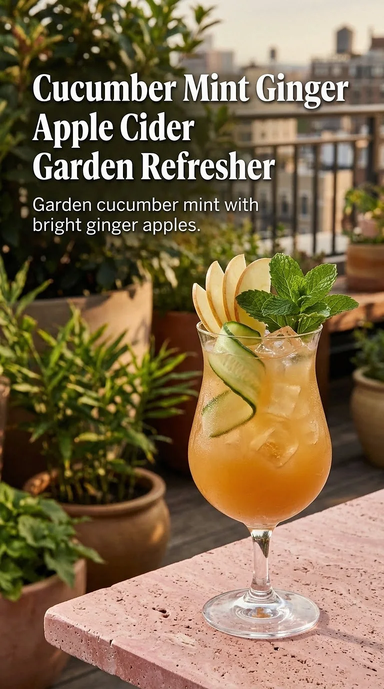 Cucumber Mint Ginger Apple Cider Garden Refresher
