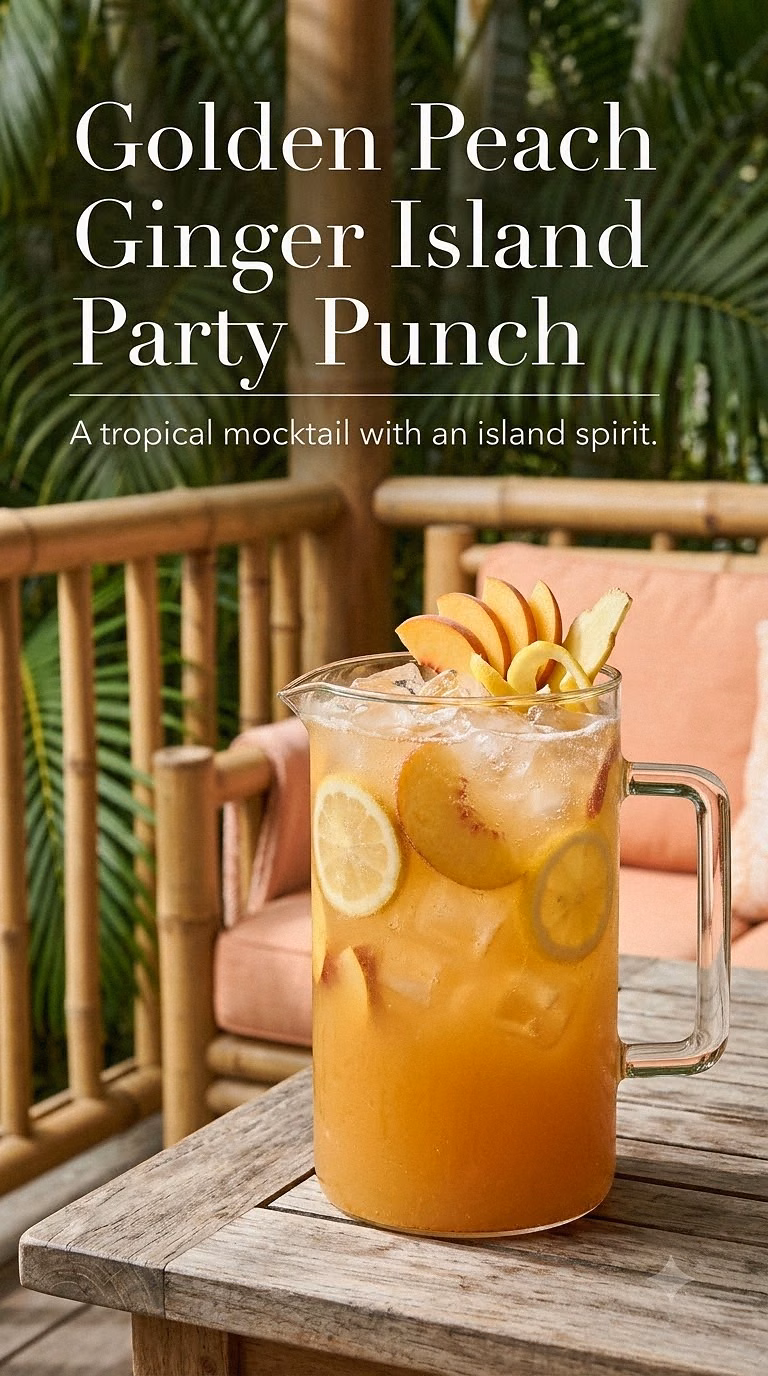 Golden Peach Ginger Island Party Punch