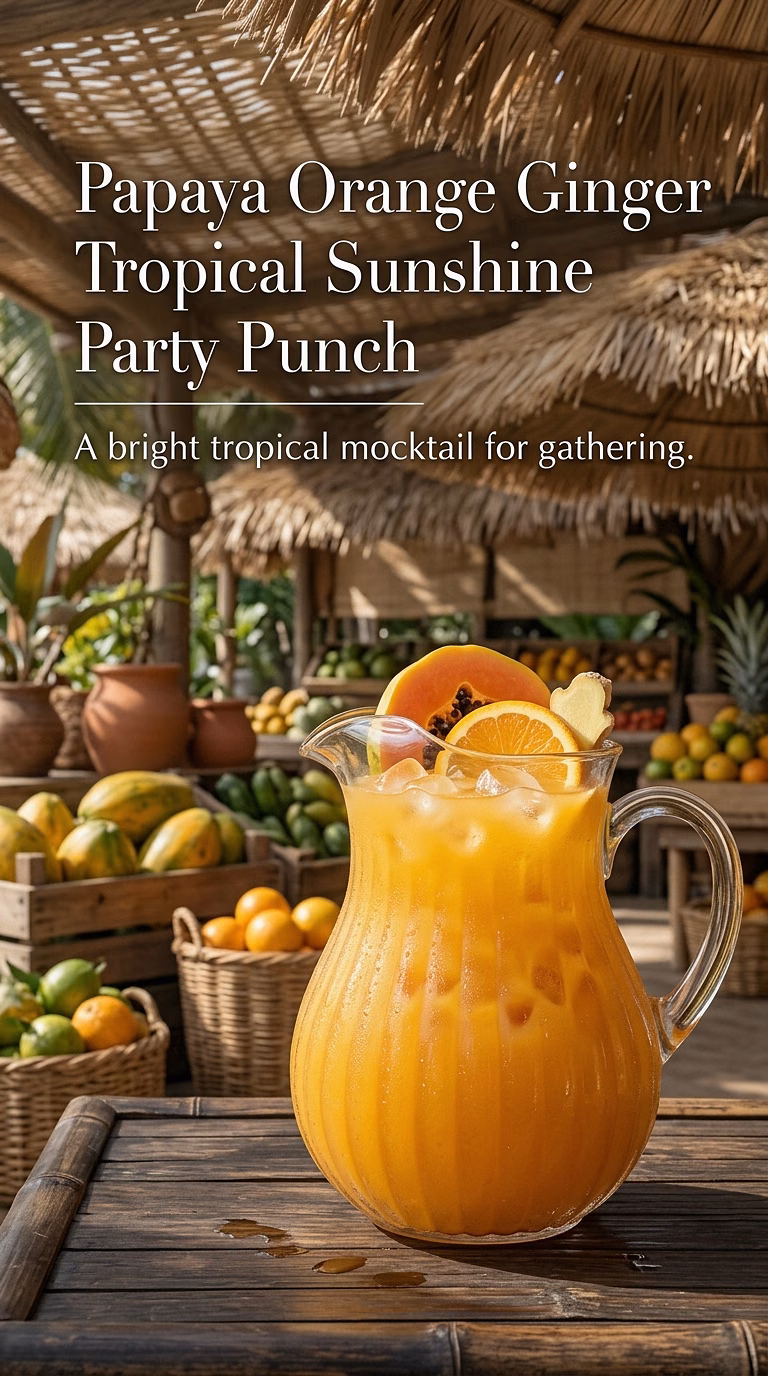 Papaya Orange Ginger Tropical Sunshine Party Punch