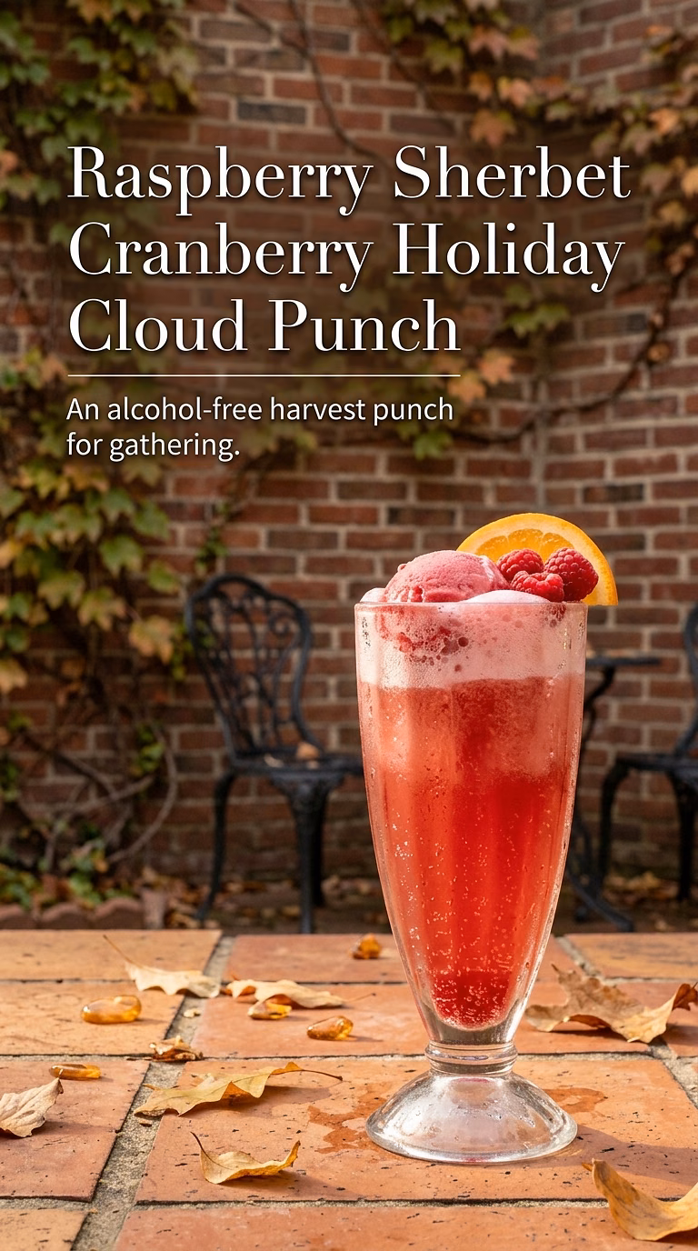 Raspberry Sherbet Cranberry Holiday Cloud Punch