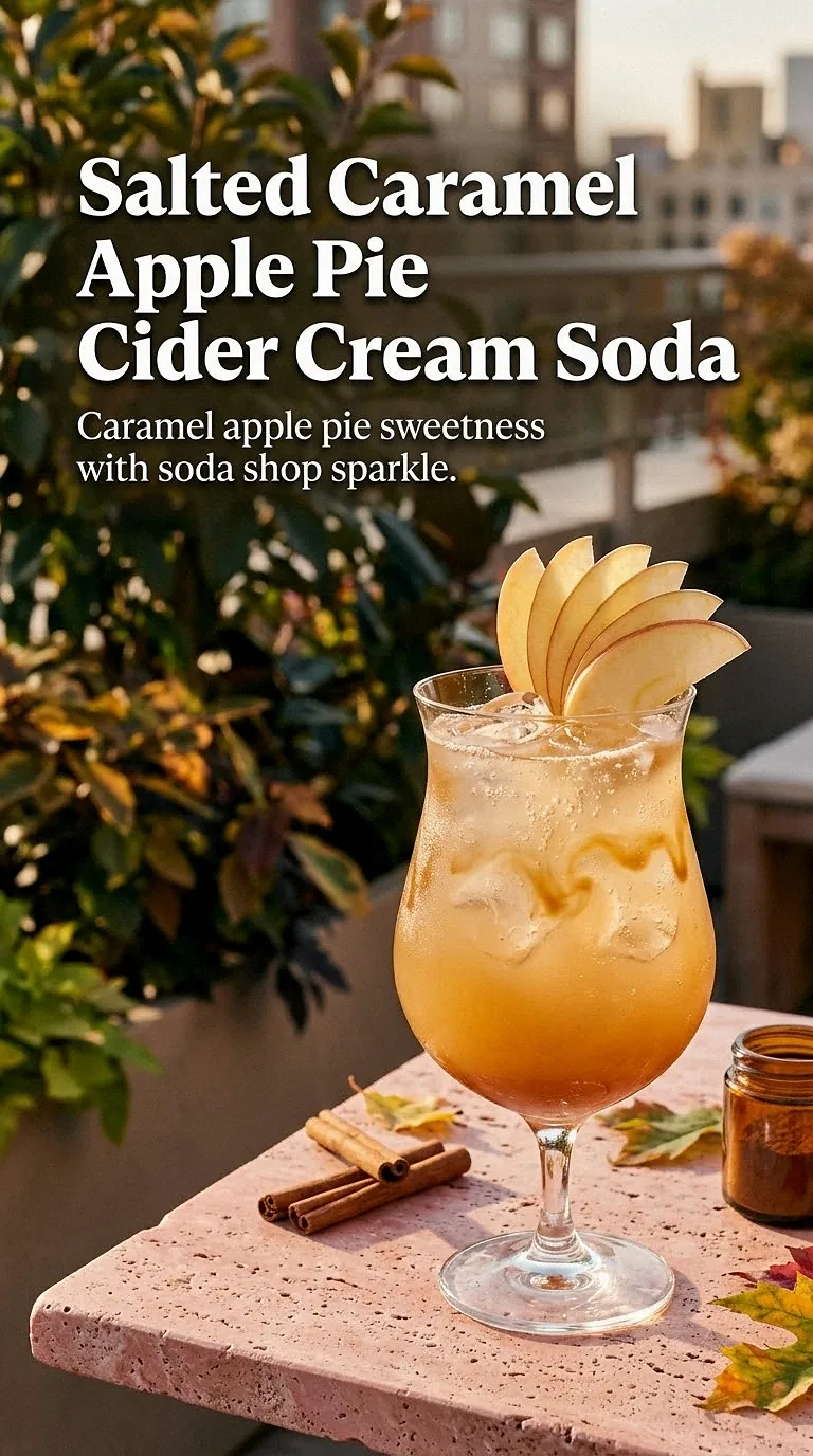 Salted Caramel Apple Pie Cider Cream Soda