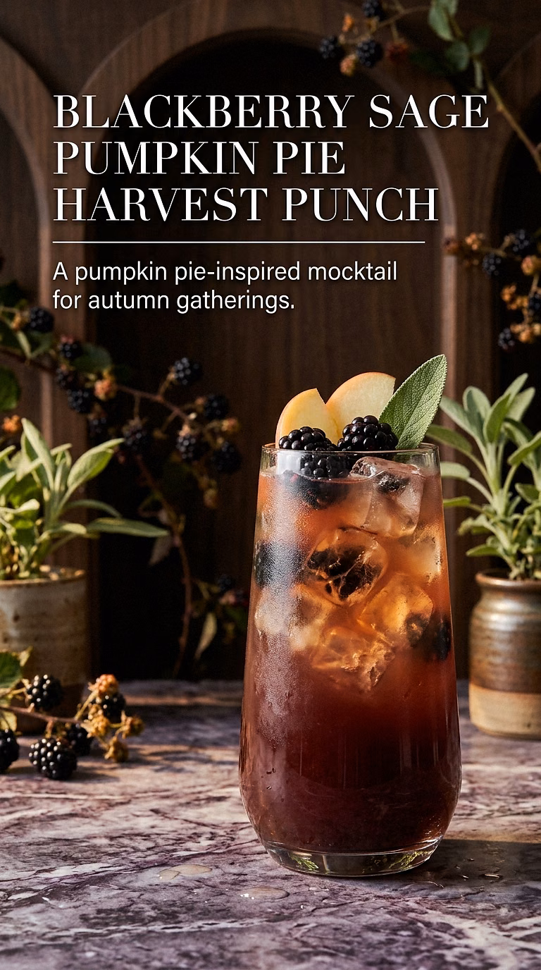 Blackberry Sage Pumpkin Pie Harvest Punch