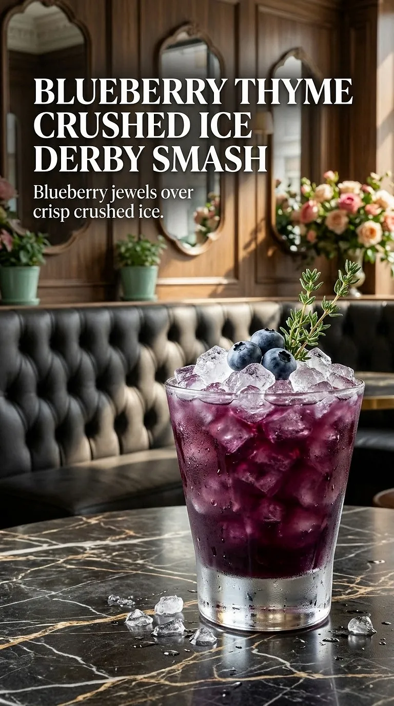Blueberry Thyme Crushed Ice Derby Smash